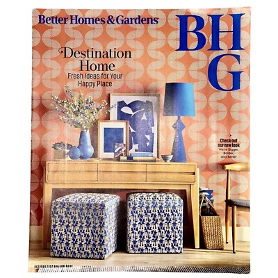 Better Homes Gardens Magazine October 2022 Destination Home Ideas Recipes BHG...-image