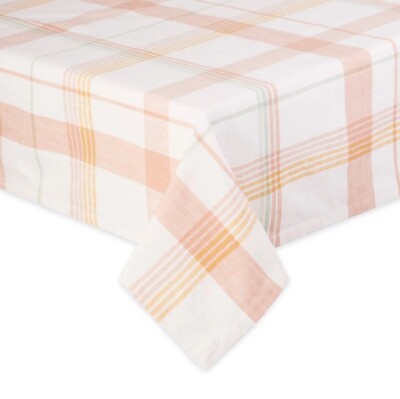 Design Imports Tablecloth, Happy Day Plaid - 52