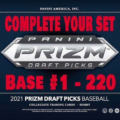 2021 Panini Prizm Draft Picks Baseball COMPLETE YOUR SET *Base #1-220-image
