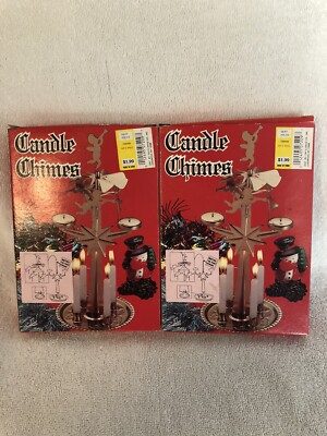 Two Vintage Boxes of Candle Chimes w/Angels-image