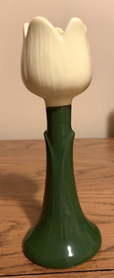 HENRIKSEN IMPORTS CERAMIC TULIP CANDLE STICK HOLDER SAN FRANCISCO CA Vintage-image
