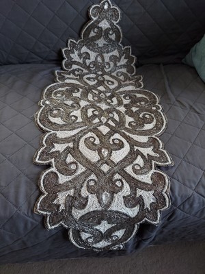 Pier 1 Fully Beaded Table Runner  35 X 13 -image