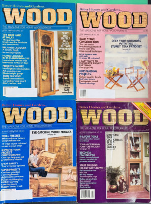 Wood Magazine * Issue No. 22,23,24,25 (1988 Edition) * Better Homes and Gardens-image