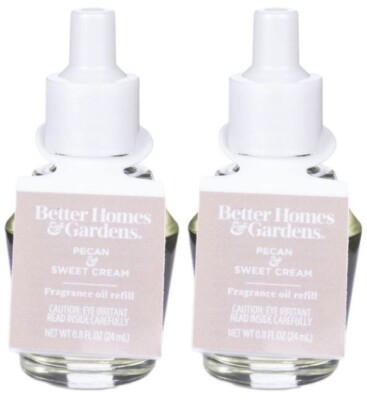 2 Better Homes & Gardens PECAN SWEET CREAM Fragrance Oil Refill Bulbs-image