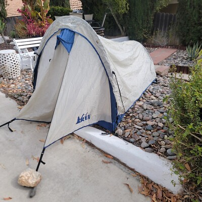 Vintage REI NiteLite 2 Person Tent Original Bag Stakes Poles Rain Fly Foot Print-image