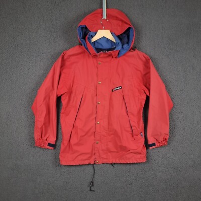 Vintage BERGHAUS Jacket Mens S Small Red Aquafoil Windbreaker Hooded Minaret 90s-image