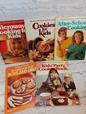 Better Homes and Gardens Betty Crocker Lot of 5 1980s Cookbooks for Kids-image