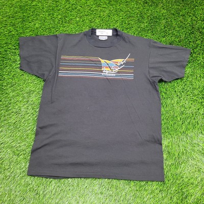 Vintage 80s Windsurfing Shirt L/XL 21x26 Black Virgin-Island-image
