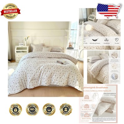 Chic Vintage Floral Twin XL Bedding Set - Warm and Cozy Comforter Included-image