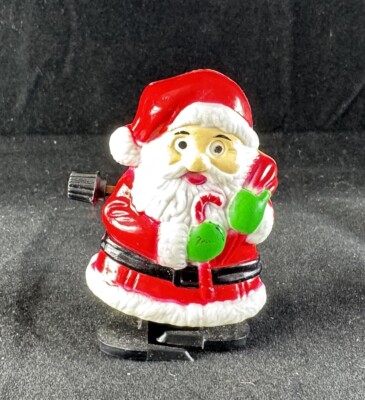 Vtg Christmas Easter Unlimited Walking Santa Hong Kong Wind Up Toy-image