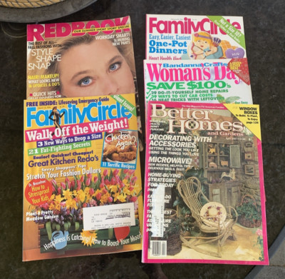 5 ASSORTED WOMENS MAGAZINES REDBOOK FAMILY CIRCLE BETTER HOMES WOMANS DAY-image