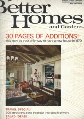 VTG BETTER HOMES AND GARDENS MAGAZINE MID CENTURY DECOR INTERIORS MAY 1970-image