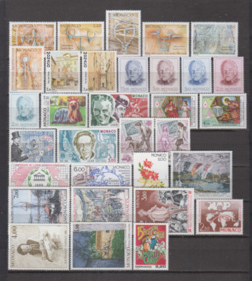MONACO 1989 COMPLETE YEAR SET MINT NEVER HINGED MNH (SEE 2 PICTURES)-image