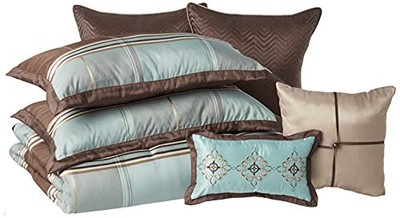  Cozy Comforter Set Casual Modern Design King (104 in x 92 in) Lincoln Brown-image
