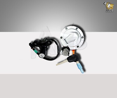 FIT FOR THE KTM ADVENTURE 250 390 COMPLETE LOCK SET WITH SILVER TANK CAP - NEW-image