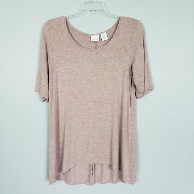 KENAR Modal Soft Pink Tunic Short Sleeve Top Sz M Cozy Comfort Normcore-image