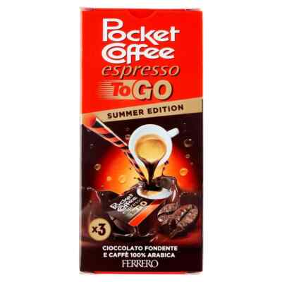 Ferrero Pocket Coffee To Go Summer Edition Italy Import 75g 2.6oz Pack 3 Serving-image