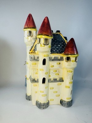 Vintage castle Tea Light House With Wind Chimes by Spooliques SO CUTE! Nice-image