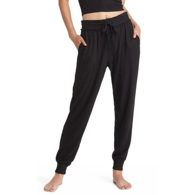 Treasure & Bond Women's Cozy Jogger Pants Black Small MSRP $49-image