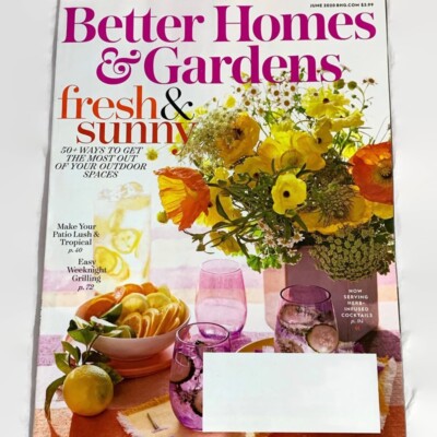 Better Homes & Gardens Magazine June 2020 Fresh & Sunny Outdoor Spaces Grilling-image