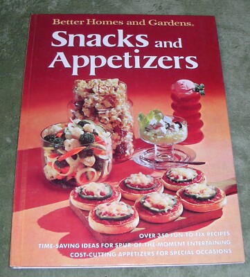 Better Homes & Gardens   SNACKS & APPETIZERS 1974  HB  1st Edition  1st Printing-image