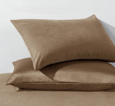 Cooling Pillowcases Set of 2, 100% Brushed Microfiber, Soft and Cozy 26x20” -image