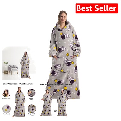 Oversized Hooded Blanket Sweatshirt in Flannel - Cozy Comfort for Everyone-image