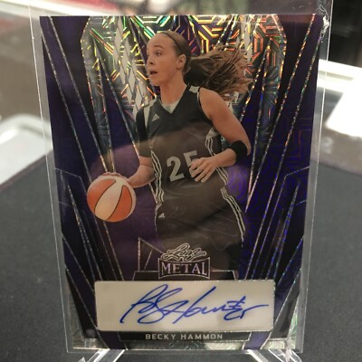 2024 Leaf Metal Women of Sport  Becky Hammon  Auto  1/2  Las Vegas Aces-image