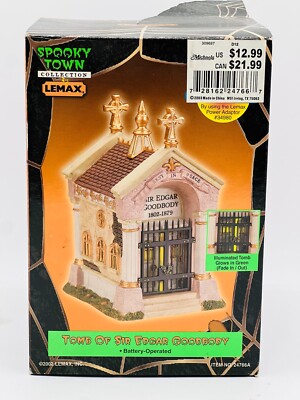 LEMAX Spooky Town Tomb of Sir Edgar Goodbody Figure 24766 | 2002 | Original Box-image