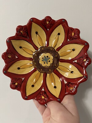 Pier 1 Imports Ceramic Pottery Carynthum Salad Desert Luncheon Plate 8 