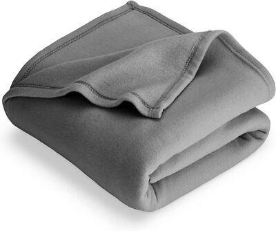 Polar Fleece Blanket Twin Twin XL Blanket Grey Warm Cozy Premium Fleece Blanket-image
