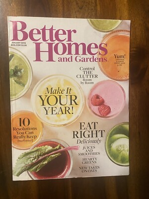 Better Homes and Gardens Magazine January 2016 New Years Healthy Recipes - New-image
