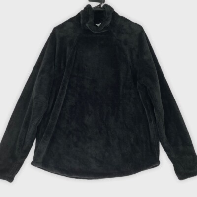 JoyLab Soothing Softness Plush & Cozy Long Sleeve Mock Neck Top Black Size XS-image