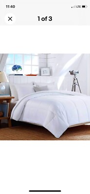 Amy Miller Home Plush Down Alternative Comforter Queen White Embossed Reversible-image