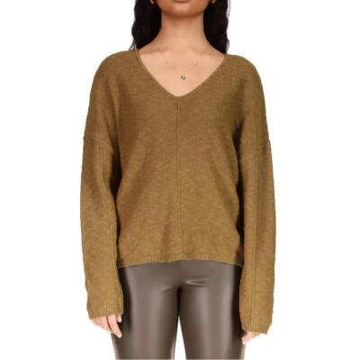 Sanctuary Plus Size 1X Cotton Vneck Sweater-image