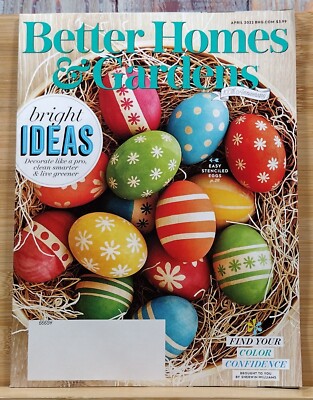 Better Homes & Gardens APRIL 2022 Bright Ideas Decorate like a Pro, Clean Smarte-image