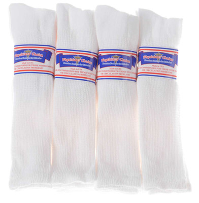 12 PAIR BIG MEN WHITE PHYSICIAN'S CHOICE OVER THE CALF DIABETIC CREW SOCKS 13-15-image