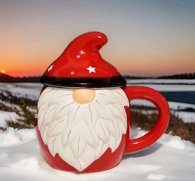 NEW Design Imports Figural  Santa Claus Gnome Mug 12 OZ Ceramic Christmas -image