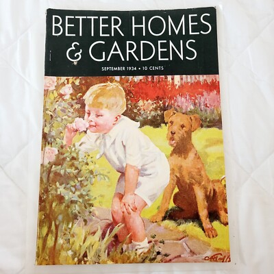 Vintage BETTER HOMES & GARDENS MAGAZINE September 1934 Meredith Publishing READ⬇-image