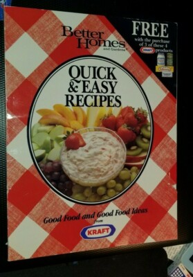 1988 Better Homes & Gardens BHG QUICK & EASY RECIPES KRAFT KITCHEN Cookbook-image