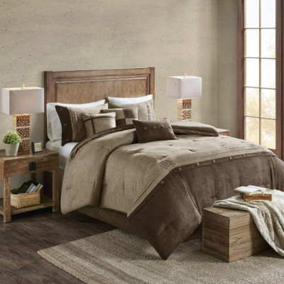 Cozy Comforter Set, Faux Suede Design, Deluxe Hotel Styling All Se-image