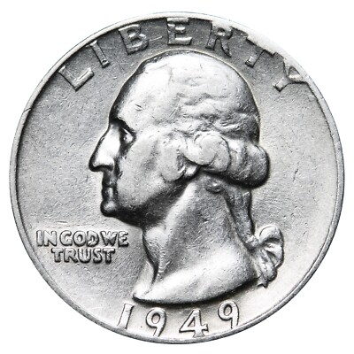1949 Washington Quarter XF/AU Complete Your Album!-image