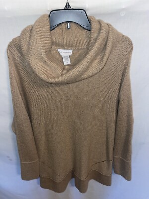 Soft Surroundings Womens Cowl Neck Sweater Size XL Tan Modal. Lend Cozy Comfort-image