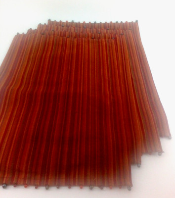 Pier 1 Imports Spicy Stripe Place Mats Set Of 4 BoHo Fall Colors, Beeding-image