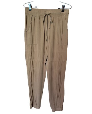 Young Fabulous Broke Medium Athleisure Brown Soft Cozy Joggers Elastic Tie Waist-image