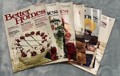 Lot Of 6 Vintage Better Homes & Garden Magazines Jun-Dec 1974 - No August-image