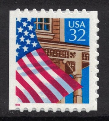 Scott 2921- Flag over Porch, Booklet Issue- MNH (S/A) 32c 1996- unused mint-image