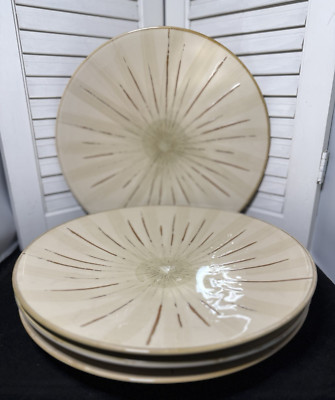Pier 1 Imports SANCTUARY Cream Stoneware 4 Dinner Plates 11.5