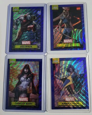 2024 Topps Chrome Marvel BLUE WAVE Refractor - Complete Your Set - Pick a Card-image