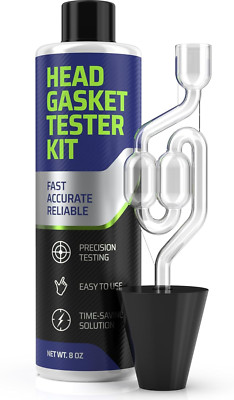 Head Gasket Tester Kit - over 100 Tests, All in One Blown Head Gasket Test Kit, -image